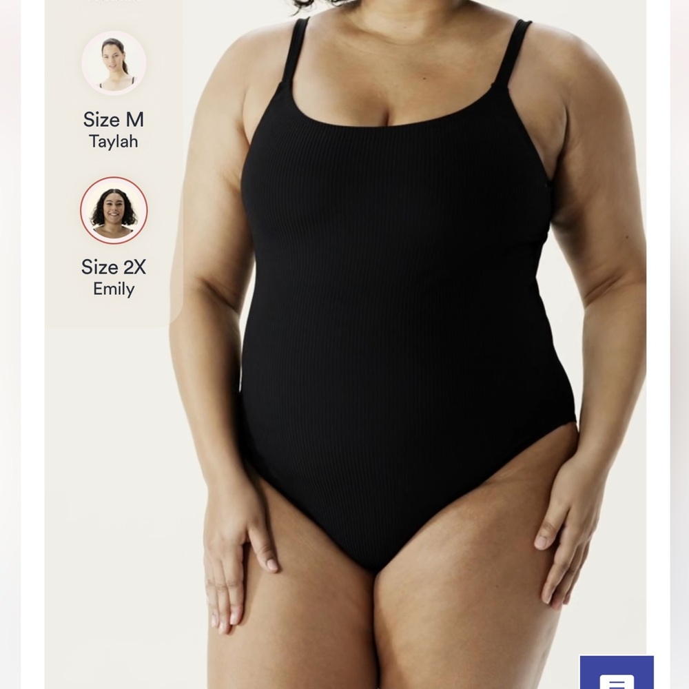 Andie Women's Black Amalfi One Piece Swimsuit 2X Brand new